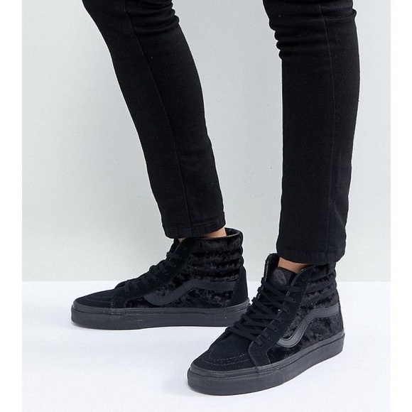 Vans Shoes - BLACK VELVET VANS. Never been worn!! Size 7.
